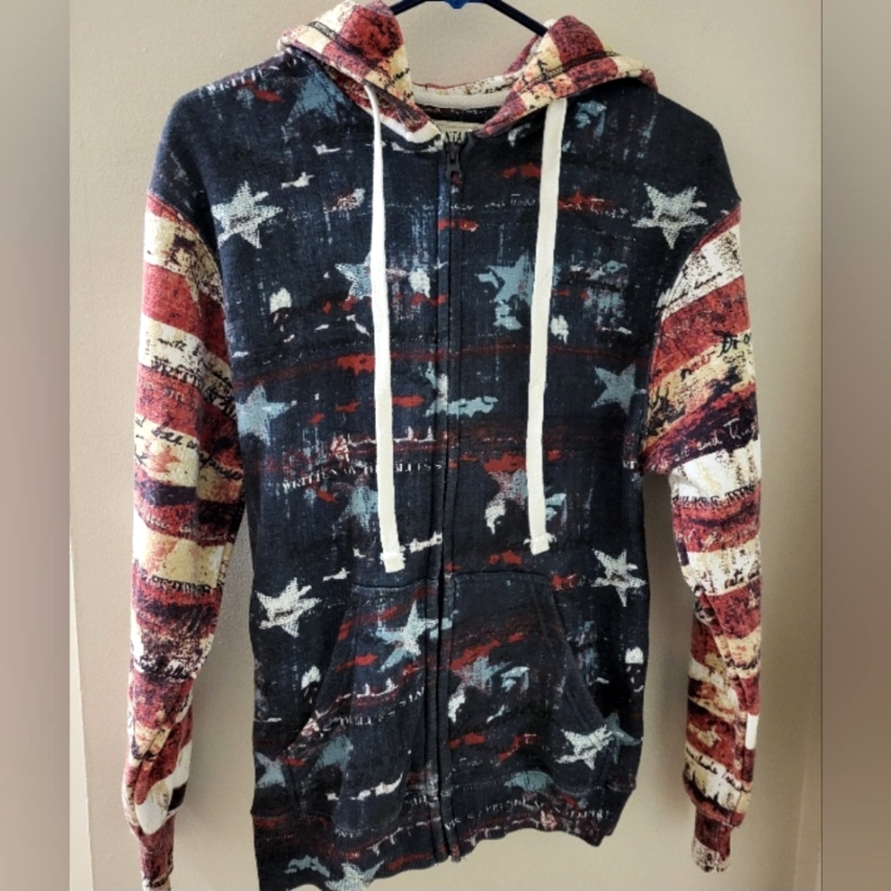 Patriotic Star Hoodie By U.S. Vintage
